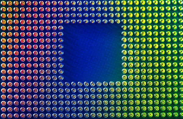 Circuito elettronico con processore, primo piano — Foto Stock