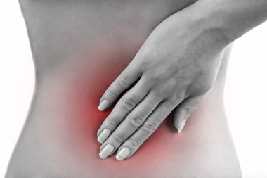 ağrısı olan genç kızın yakın çekim