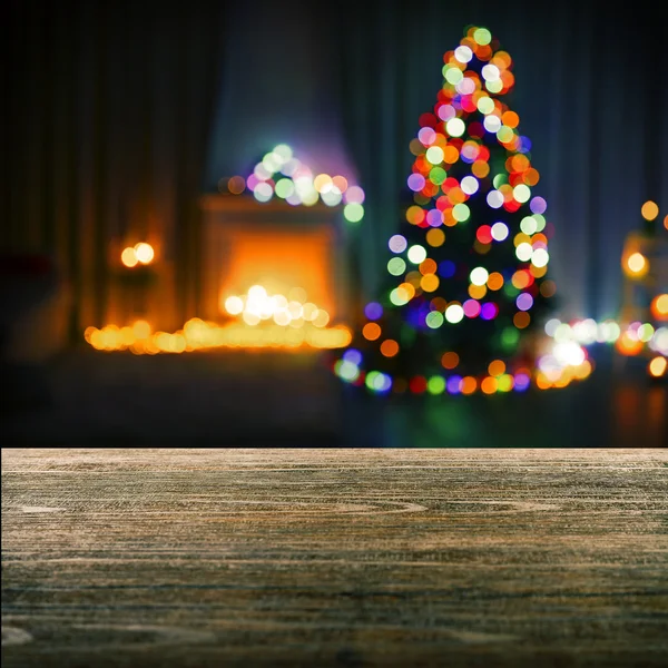 Placa de madeira velha no Natal — Fotografia de Stock