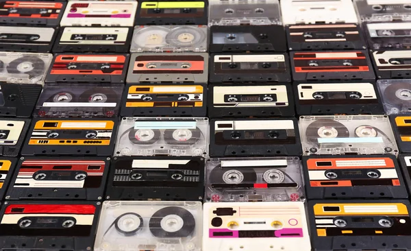 Collection of audio cassettes — Stock Photo, Image
