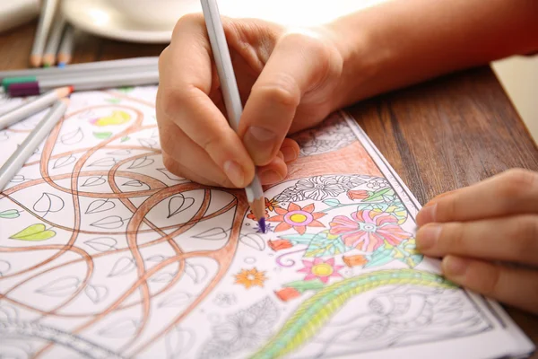 Adult antistress colouring book — Stock Photo, Image