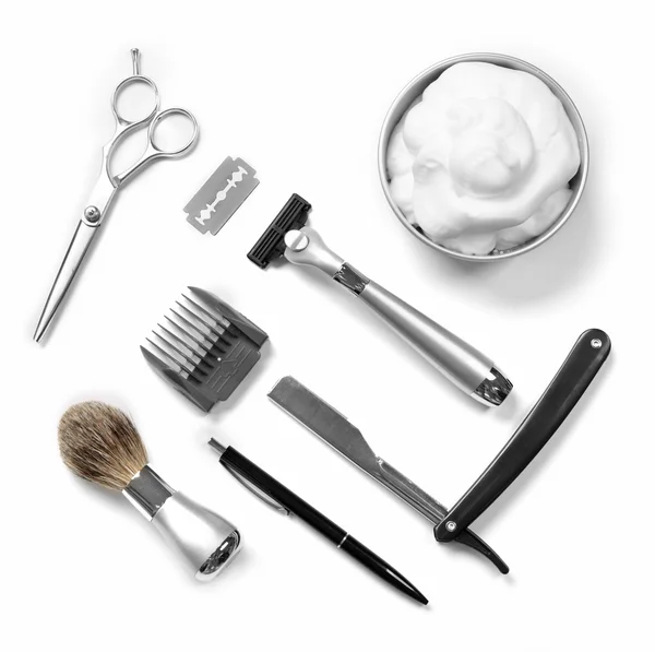 Shaving set with equipment — Stock Photo, Image