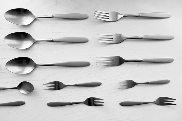 Cutlery set, top view — Stock Photo, Image
