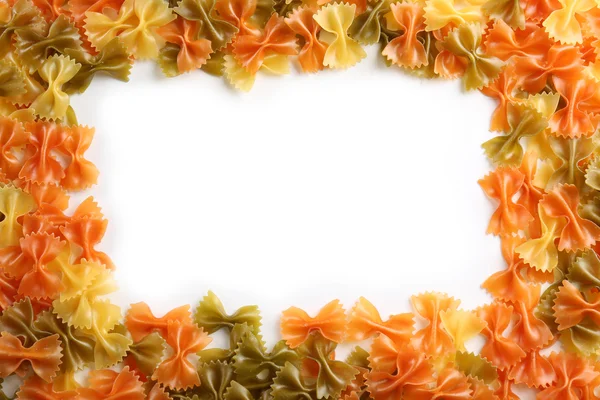 Барвистий сухий фон макаронних виробів, вид зверху — стокове фото