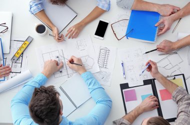 Grup profesyonel mühendis  