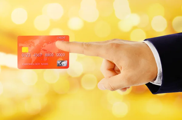 Hand holding credit card — Stock Photo, Image