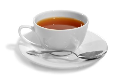 Porselen fincan çay beyaz arka plan üzerinde izole