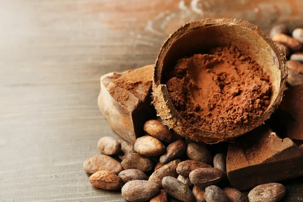 Kom met aromatische cacao — Stockfoto