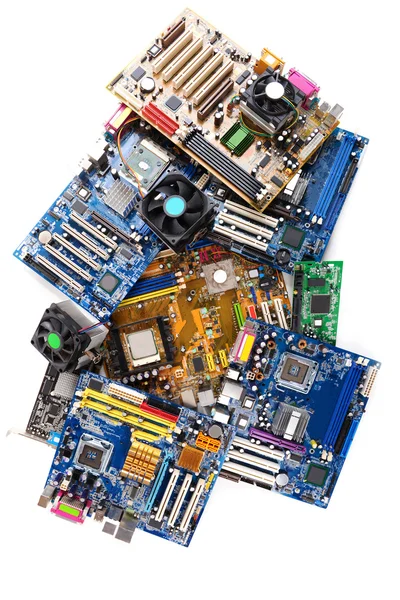 Počítačové motherboardy zblízka — Stock fotografie