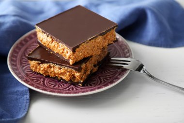 Birkaç lezzetli çikolatalı kek, portre