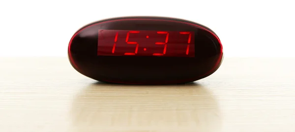 Digital clock on white — Stock Photo, Image
