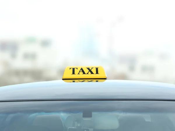 Araba taksi işareti — Stok fotoğraf