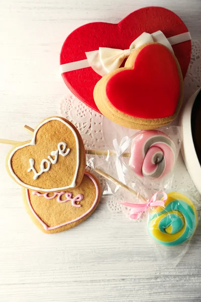 Valentine biscoitos coração — Fotografia de Stock