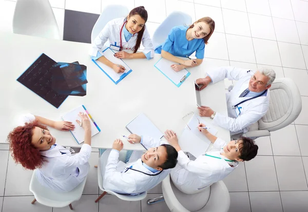 Team Doctors Working Place Indoors — Stock Photo, Image