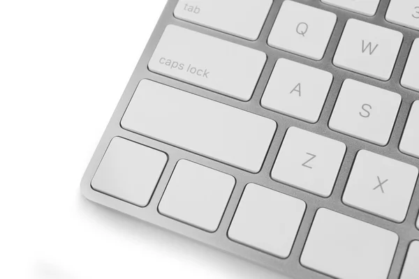 Tasti bianchi della tastiera del computer — Foto Stock