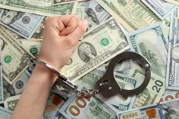 Handcuffs. Corruption concept — Stock Photo, Image