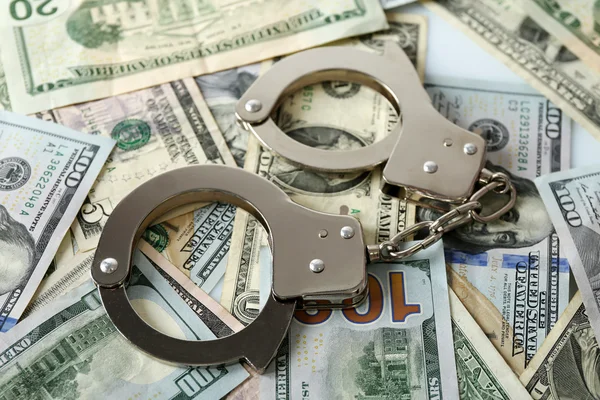 Handcuffs. Corruption concept — Stock Photo, Image