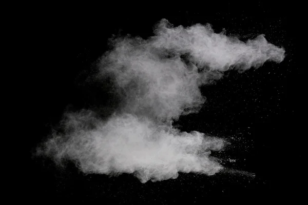 Vitt pulver på svart — Stockfoto