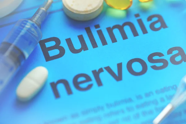 Diagnóstico de medicamentos y bulimia — Foto de Stock