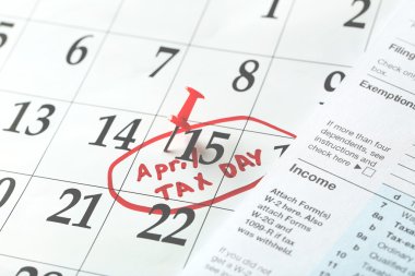 Yazılı ve sabitlenmiş bir takvim vergi gün