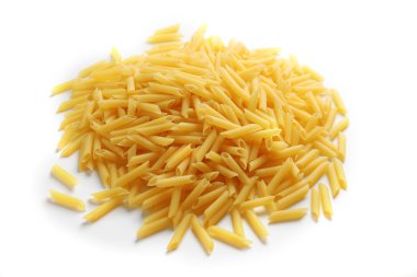 İtalyan kuru pasta yığını