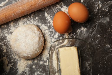 Taze hamur yapılmış, yakın çekim