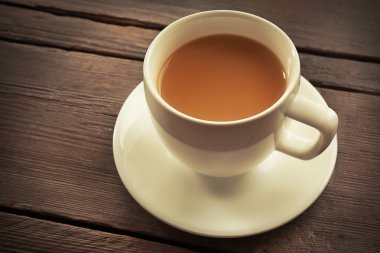 Arka plan üzerinde süt çay