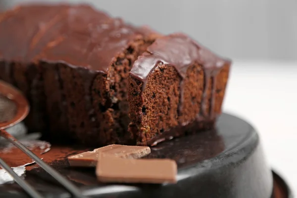 Chocolate sliced cake — Stock Photo, Image