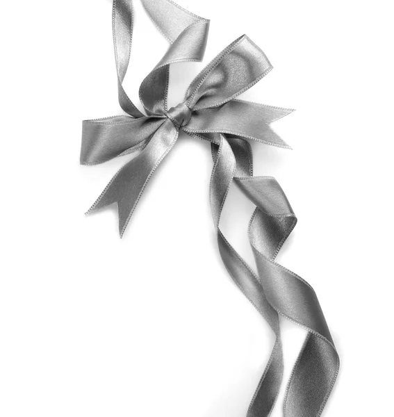 Beautiful silver bow — Stock Photo, Image