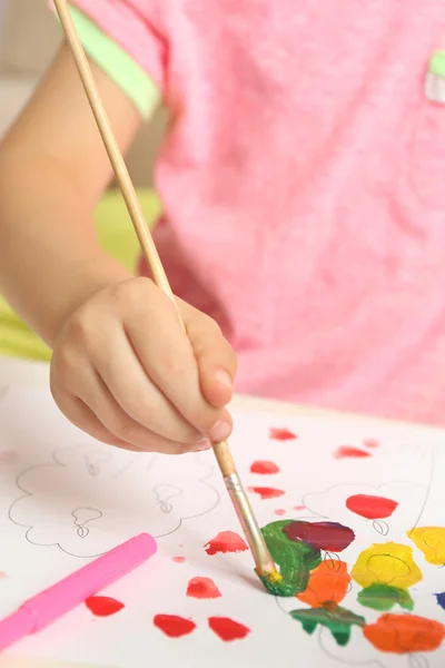 Child drawing closeup — Stock Photo, Image