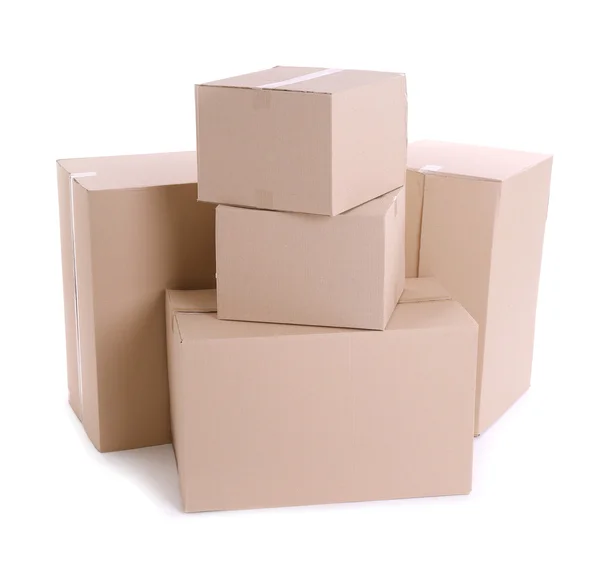 Készlet karton dobozok — Stock Fotó