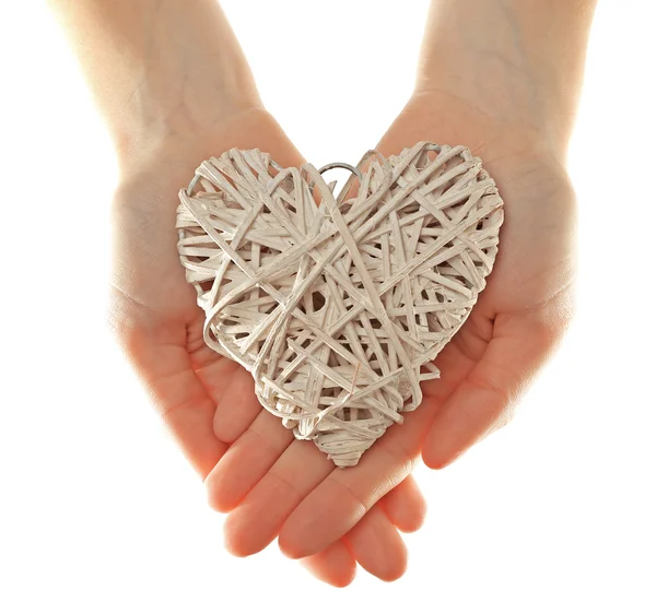 Heart in female hands — Stock Photo, Image