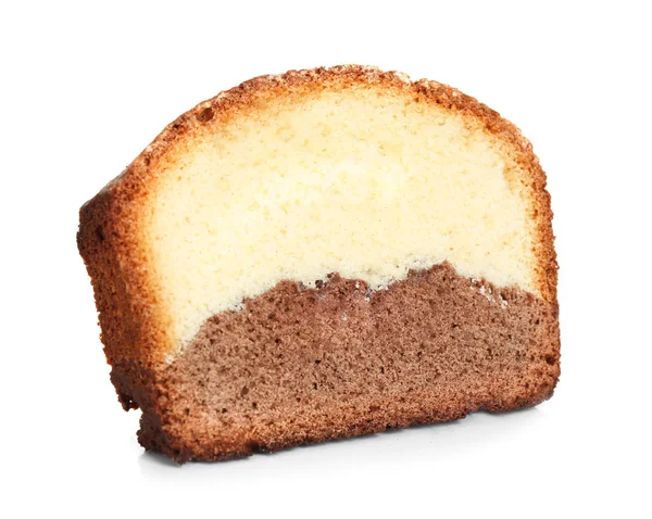 Köstliche süße Kuchen Brot isoliert auf weiß — Stockfoto