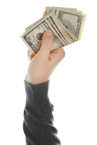 Αρσενικό χέρι με χρήματα — Φωτογραφία Αρχείου