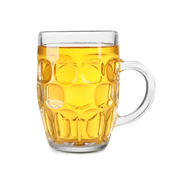 Vaso de cerveza aislado en blanco — Foto de Stock