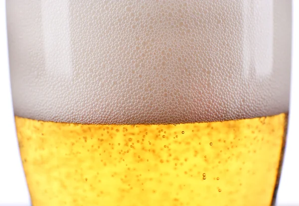 ビール、クローズ アップの大きなガラス — ストック写真