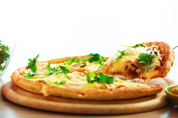 Delicious fresh homemade pizza — Stock Photo, Image