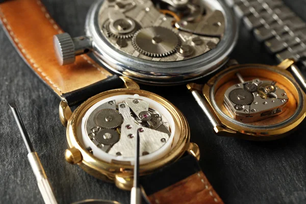 Mechanisme van retro horloge — Stockfoto