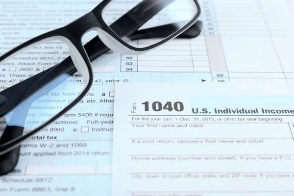 1040 formulario del impuesto sobre la renta — Foto de Stock
