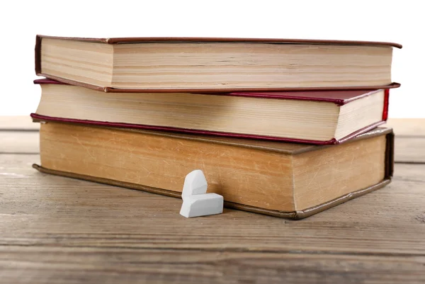 Few books with chalk — Stock Photo, Image