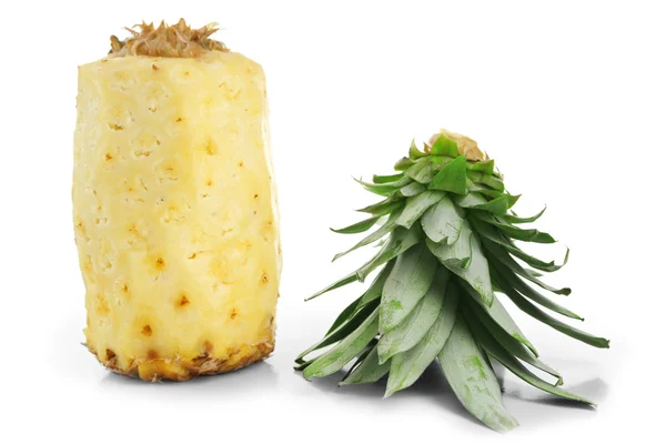 Peeled pineapple isolated on white — Stock Photo, Image