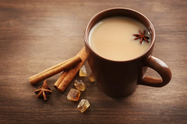 Milk tea with spices — Stock Photo, Image