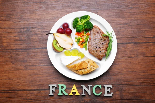 Traditional French lunch — Stock Photo, Image