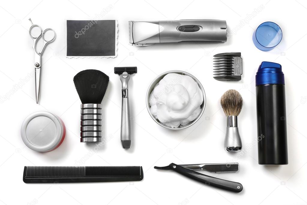 Shaving set with equipment — Stock Photo © belchonock 105175026