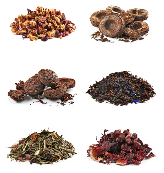 Assortment of dry tea — Stock Photo, Image