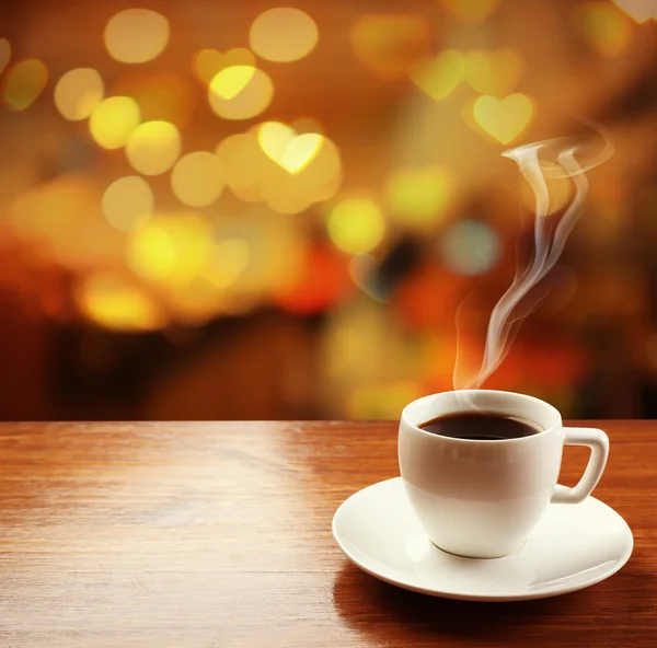 Cup of coffee on table — Stock Photo, Image