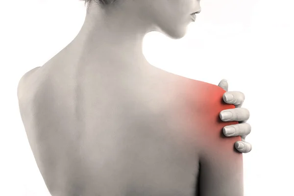 Woman with shoulder pain — Stock Photo, Image