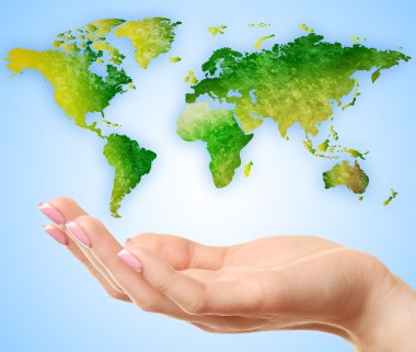 Kadın holding Dünya Haritası 