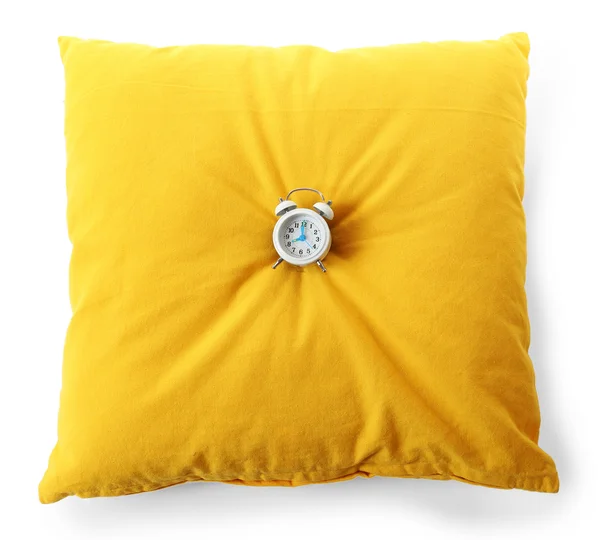 Alarm clock on pillow — Stock Photo, Image