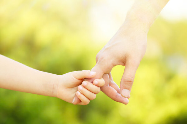 Father and daughter hands